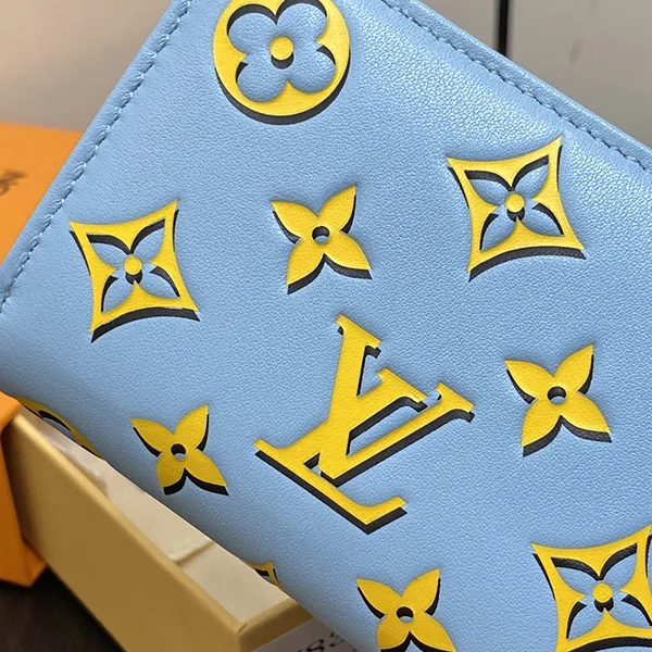 お洒落 限定 ルイヴィトン ポルトフォイユ ルー コピー 財布 水色 黄色 M83687