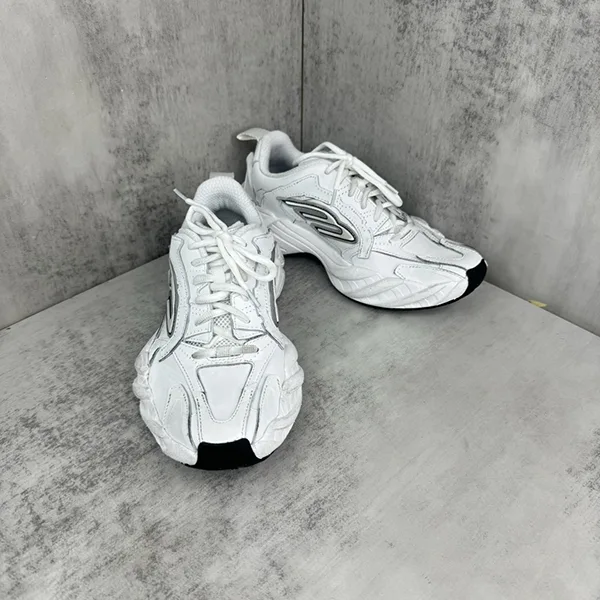 【バレンシアガ】Monday レザースニーカー コピー White bam48677