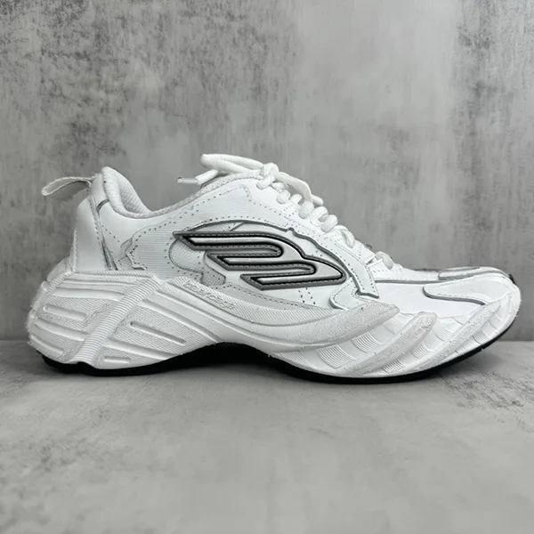 【バレンシアガ】Monday レザースニーカー コピー White bam48677