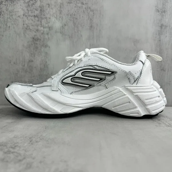 【バレンシアガ】Monday レザースニーカー コピー White bam48677