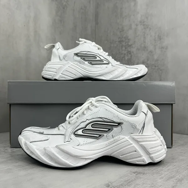 【バレンシアガ】Monday レザースニーカー コピー White bam48677