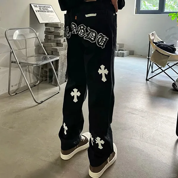 クロムハーツ ロゴ スウェット デニム パンツ スーパーコピー