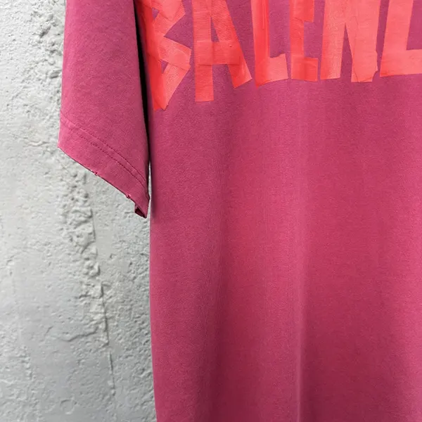 25SS バレンシアガ TAPE TYPE コットン Tシャツ コピー ロゴ 半袖 bau32356