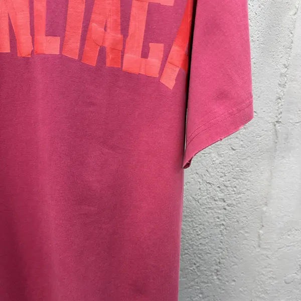 25SS バレンシアガ TAPE TYPE コットン Tシャツ コピー ロゴ 半袖 bau32356