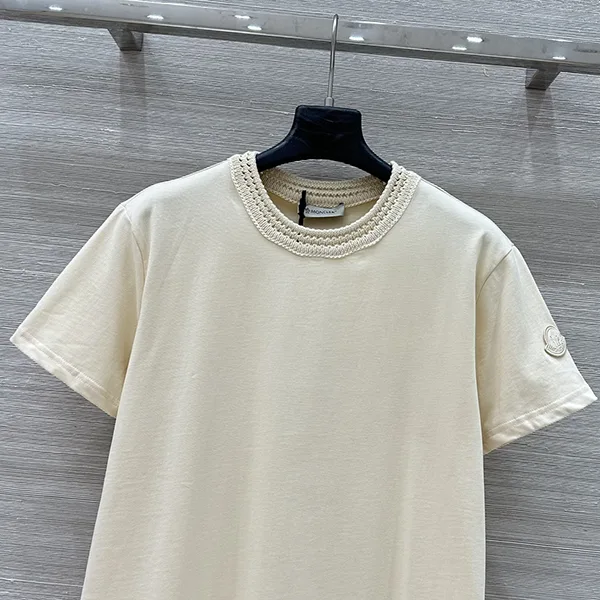 【かわいい♡新作】モンクレール クルーネックTシャツ 偽物 ホワイト mop22747