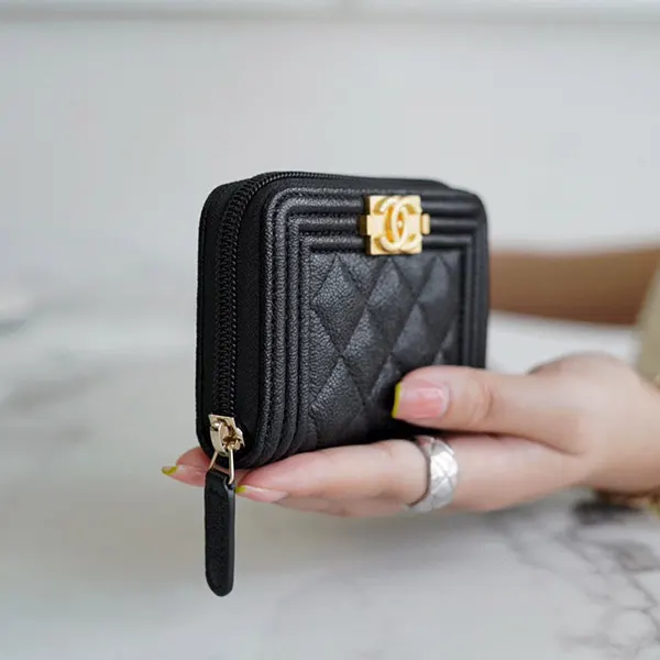 ◆送料込 ボーイ シャネル 偽物 Zip Around 財布 Coin Purse A80602