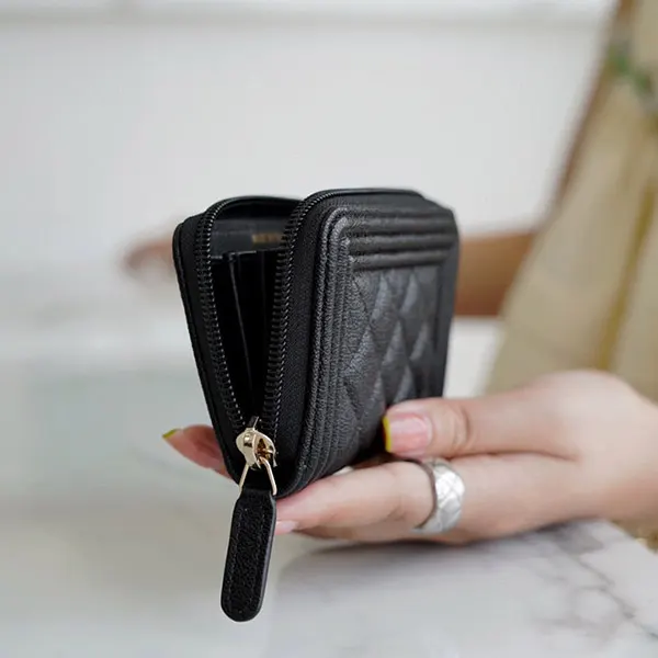 ◆送料込 ボーイ シャネル 偽物 Zip Around 財布 Coin Purse A80602