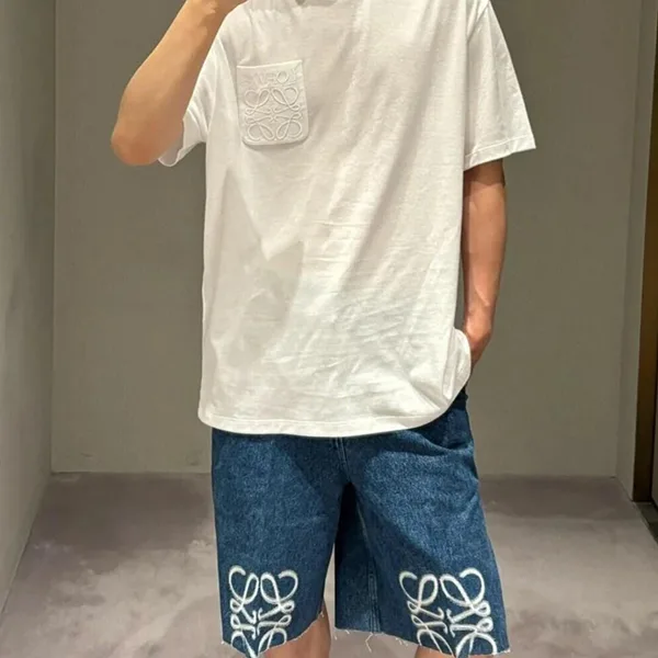 大人カジュアル》【ロエベ】アナグラムデニムショートパンツ 偽物 loj97928