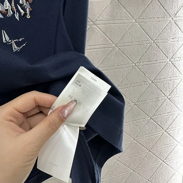 新作メンズ*ルイヴィトン*ロゴ刺繍入 コットンTシャツ コピー ネイビー クルーズ 1ahw60