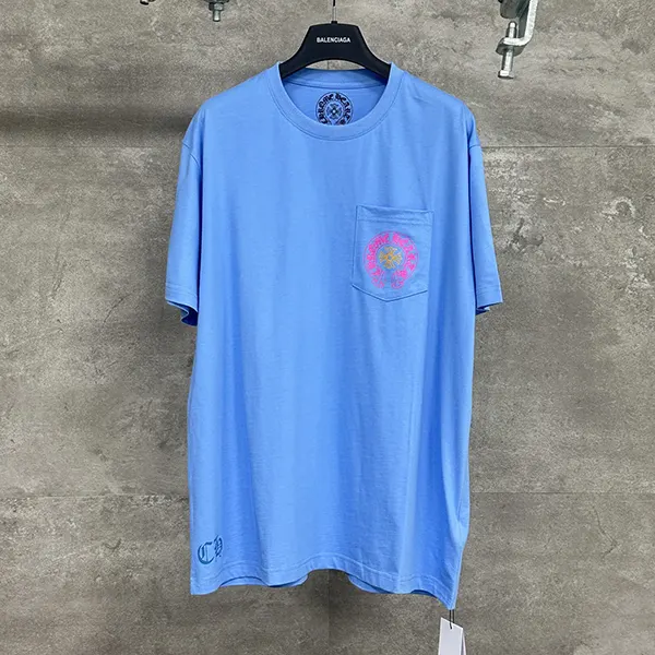 クロムハーツ Tシャツ コピー マイアミ ホースシュー T シャツ「ブルー」 Kuy93791
