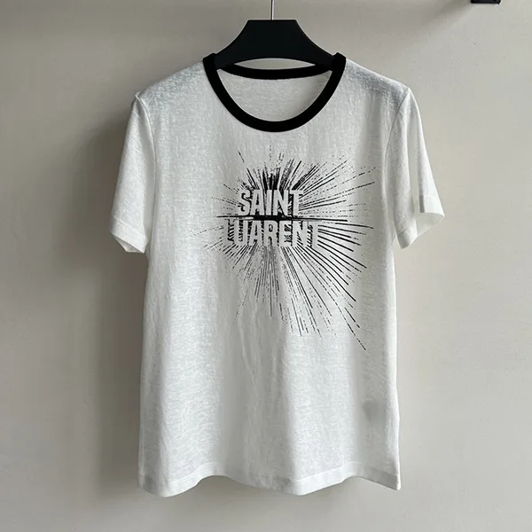 秋冬大セールサンローラン ロゴ Tシャツ 半袖 2色 Saf44736