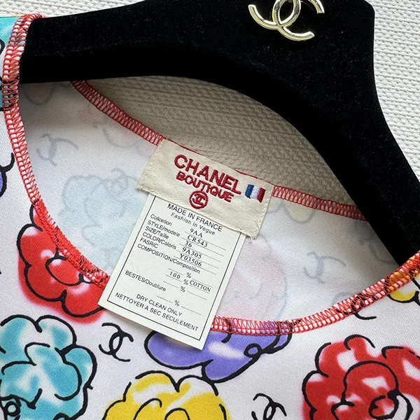 シャネル 半袖Tシャツ 花柄 ココマーク 2色 shg34484