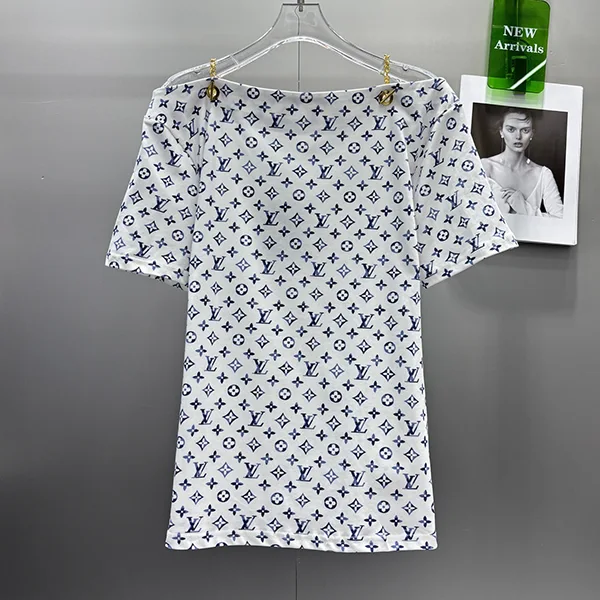 ☆超人気☆ルイヴィトン アクアレルモノグラムアイレット Tシャツ レプリカ 1AHIZ1