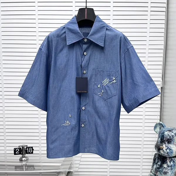 ルイヴィトン シャンブレー半袖シャツ n級品 vuf80011