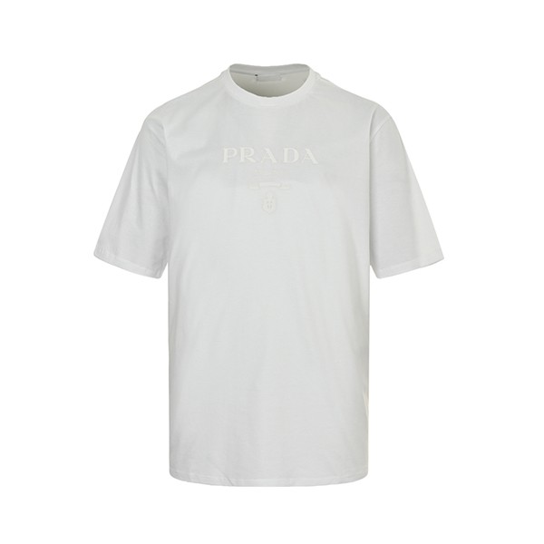 SS25 ★プラダ★ ロゴラウンドネックTシャツ スーパーコピー pue20916