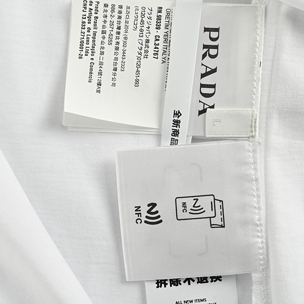 SS25 ★プラダ★ ロゴラウンドネックTシャツ スーパーコピー pue20916