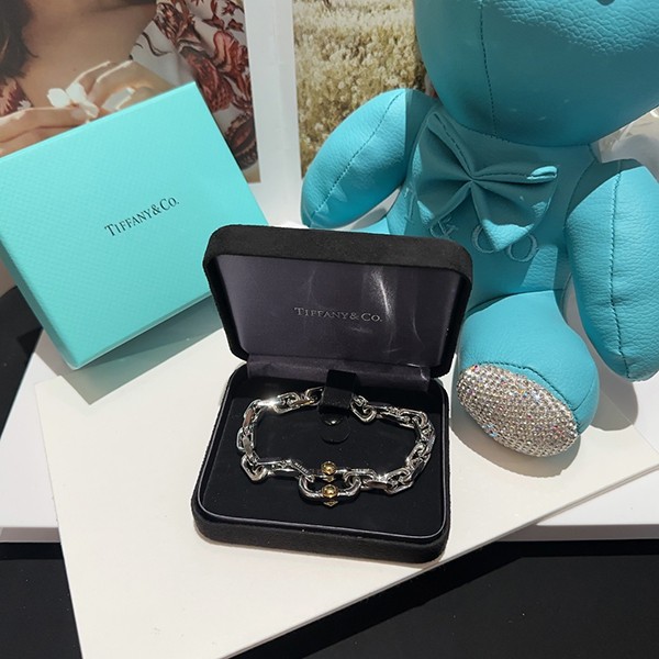 ティファニー 1837 メイカーズワイドチェーンブレスレット コピー ロゴ 18K Tiy16586