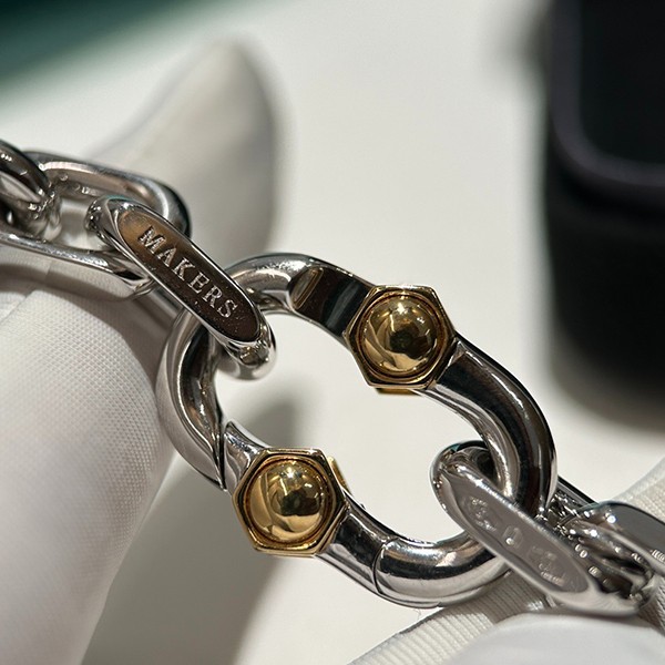 ティファニー 1837 メイカーズワイドチェーンブレスレット コピー ロゴ 18K Tiy16586