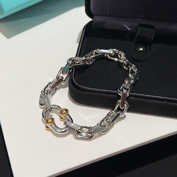 ティファニー 1837 メイカーズワイドチェーンブレスレット コピー ロゴ 18K Tiy16586