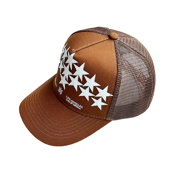 アミリ 偽物】Star Leather トラッカーキャップBrown amm25289