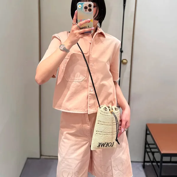 ★日本!!人気!【ロエベ】パウラズイビザ クロップシャツ 偽物 ショートパンツ セット lou71457