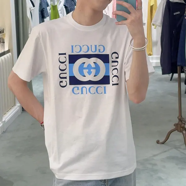 グッチ プリント コットンジャージー Tシャツ コピー gui56559