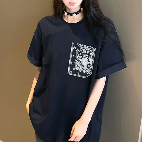 フェンディ ブルーコットン Tシャツ スーパーコピー fev32768