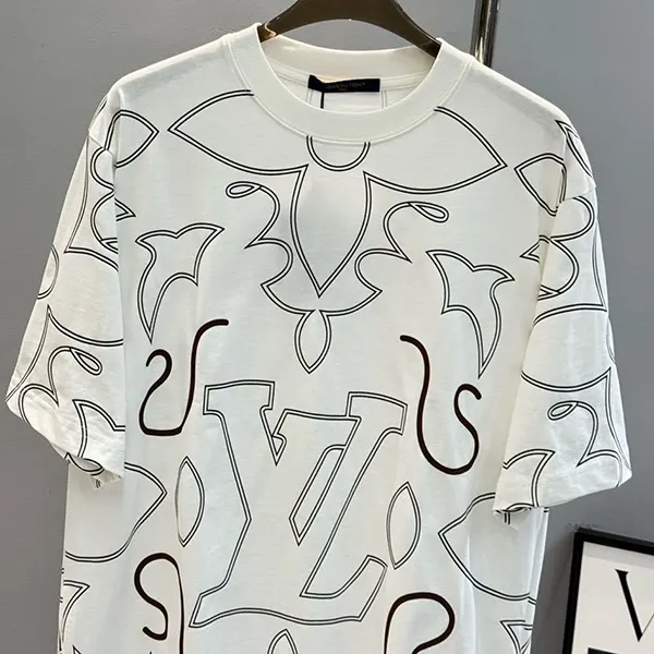 送料無料 ルイヴィトン n級品 エンブロイダードコットンTシャツ vuz27312