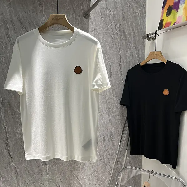 【大特価】モンクレール レザーロゴ コットンジャージーTシャツ mod07881
