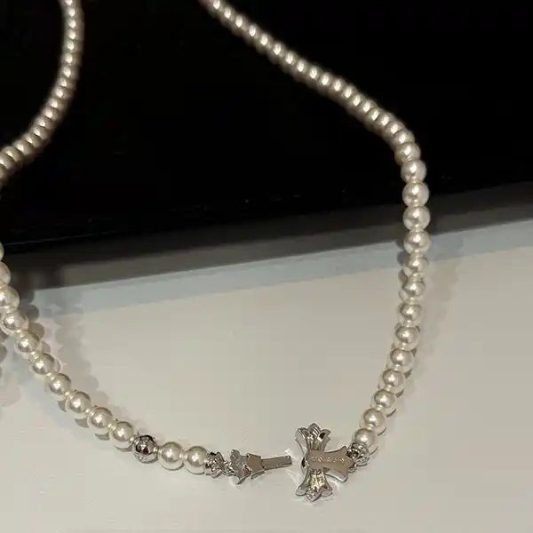 クロムハーツ コピー × ミキモト CHプラス パールネックレス L Kul80502