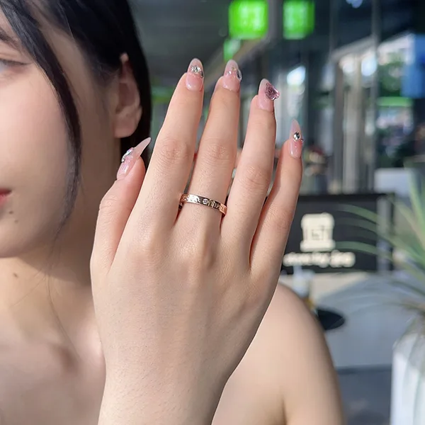 ティファニー ダイヤ付き T&CO リング 偽物 18Kローズゴールド Tim74246