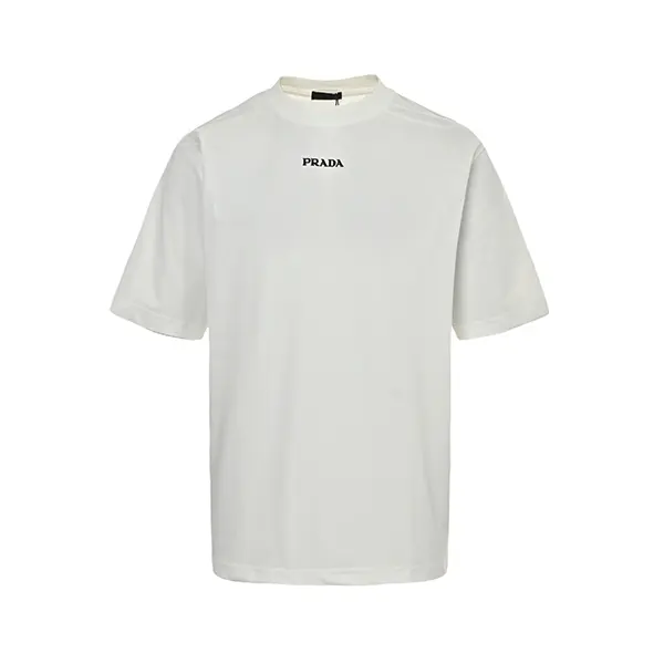 プラダ クルーネック Tシャツ コピー ロゴ付 半袖 puz49865