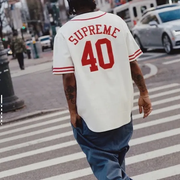 シュプリーム 40 Acres Twill Baseball Jersey Sht55825
