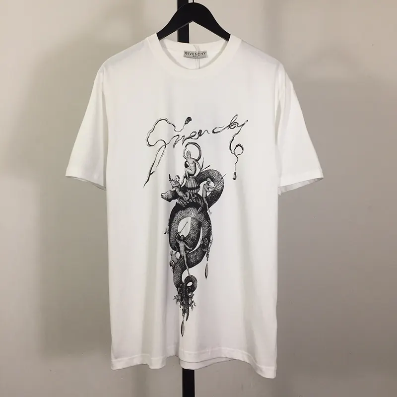大人気!ジバンシィ n級品 ロゴホワイトコットンクルーネック半袖 Tシャツ jid37247
