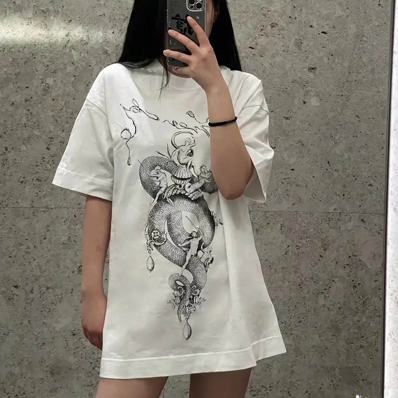 大人気!ジバンシィ n級品 ロゴホワイトコットンクルーネック半袖 Tシャツ jid37247