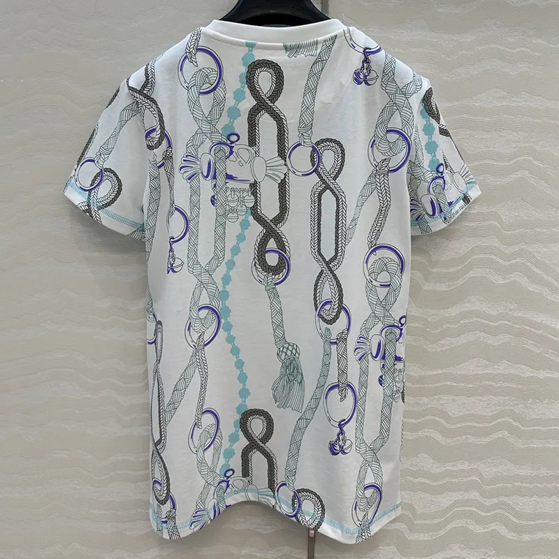 【使い勝手抜群】エルメス プリントストレート Tシャツ コピー商品 erh60841