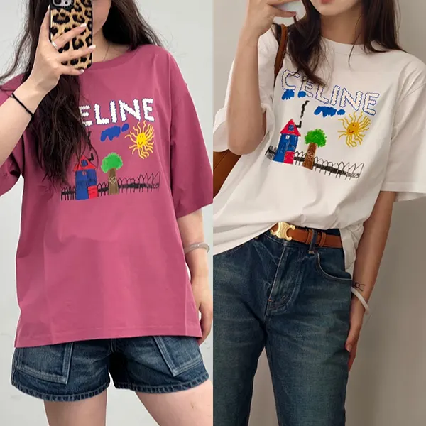 【可愛い♡】セリーヌ ルーズTシャツ コピー / コットンジャージー 3色 rx0d5