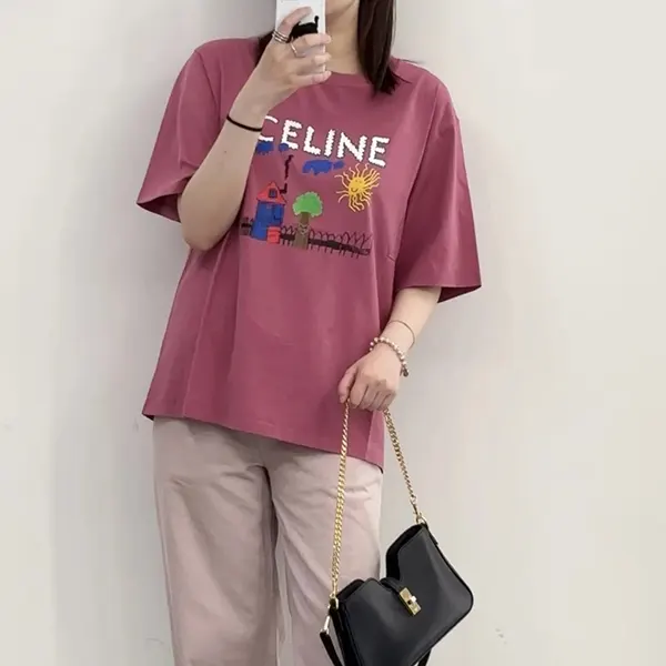【可愛い♡】セリーヌ ルーズTシャツ コピー / コットンジャージー 3色 rx0d5