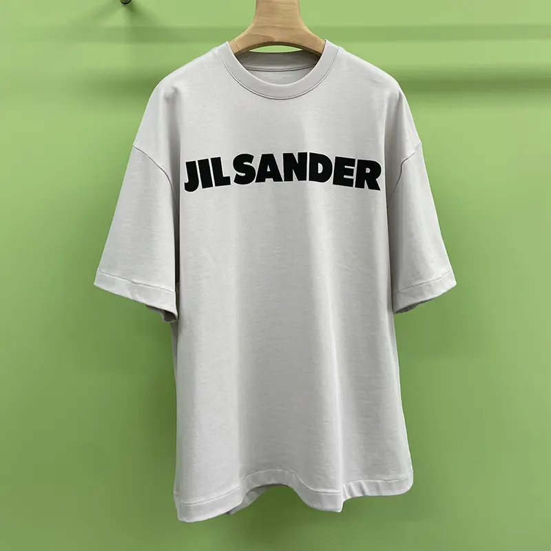 ジルサンダー クルーネック ロゴ Tシャツ 偽物 半袖 カットソー Jit11295