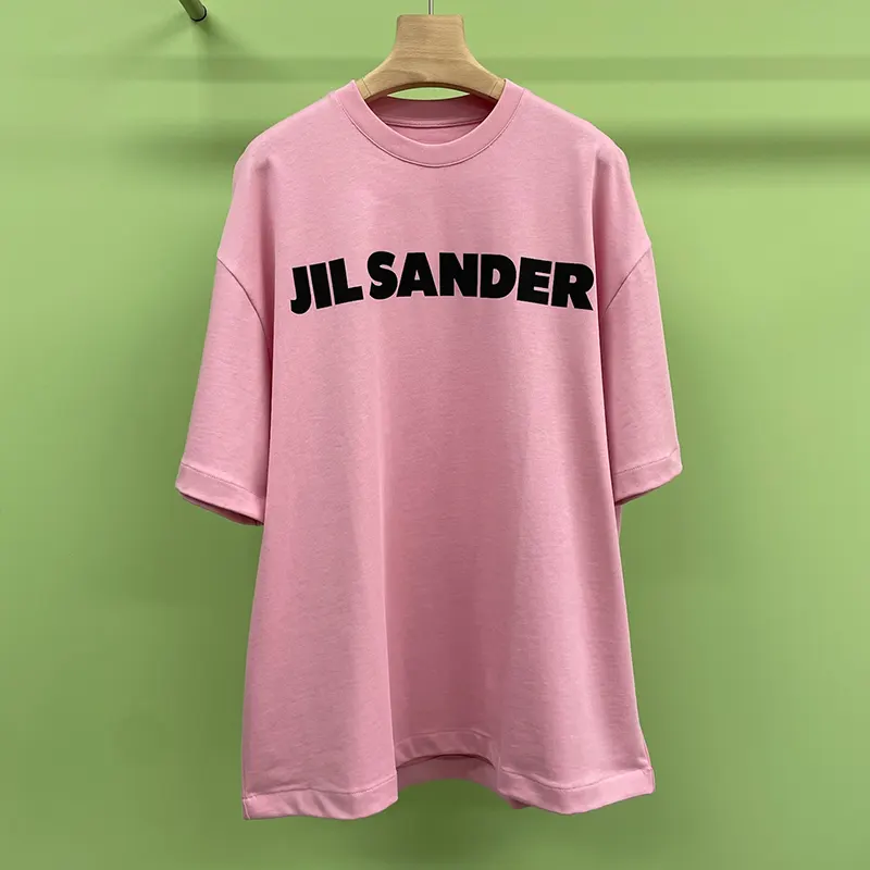 素敵なジルサンダー クルーネック パロディ ロゴ Tシャツ 半袖 カットソー Jix01105
