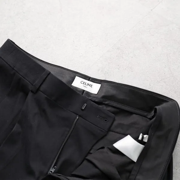 セリーヌ プリーツパンツ コピー コットン ワイドパンツ RP05K0S91