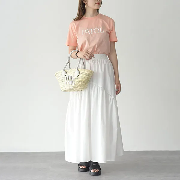 クロエ MILA レザー ナイロンスライドサンダル 偽物 CHC24S