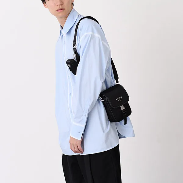 プラダ コピー Re-Nylon×レザー ショルダーバッグ 2VD043
