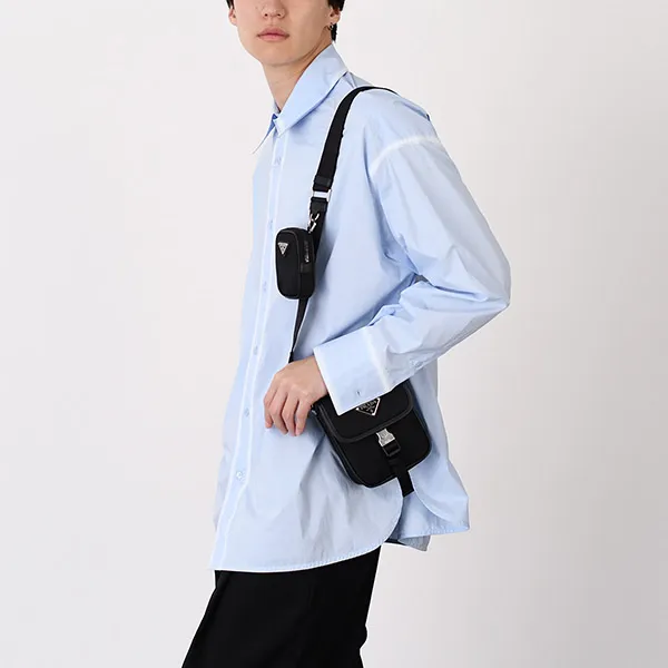 プラダ コピー Re-Nylon×レザー ショルダーバッグ 2VD043