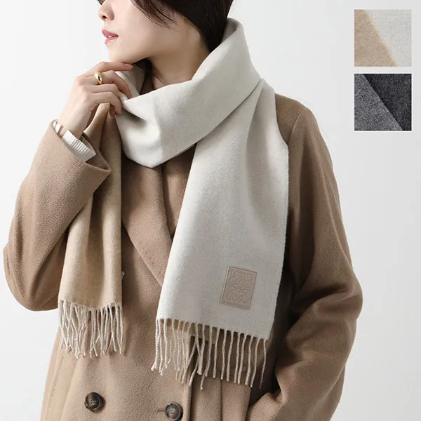 ロエベ マフラー コピー アナグラム ロゴ フリンジ スカーフ カシミヤ
