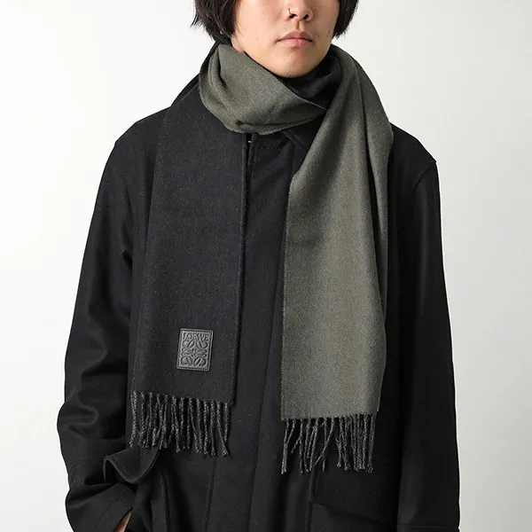 ロエベ マフラー コピー アナグラム ロゴ フリンジ スカーフ カシミヤ