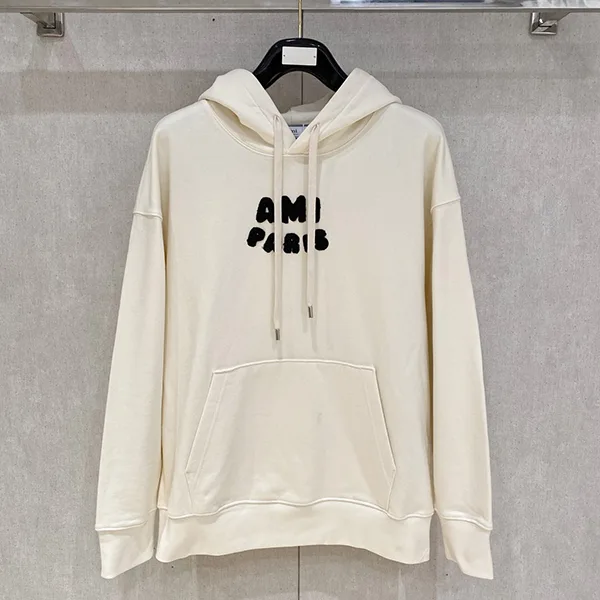 新作2025AW】アミパリス パッチ パーカー 偽物 ホワイト ami84558