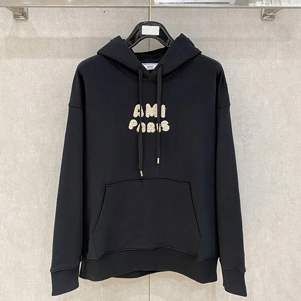 【完売必至★】アミパリス パッチ パーカー コピー ブラック amz94989