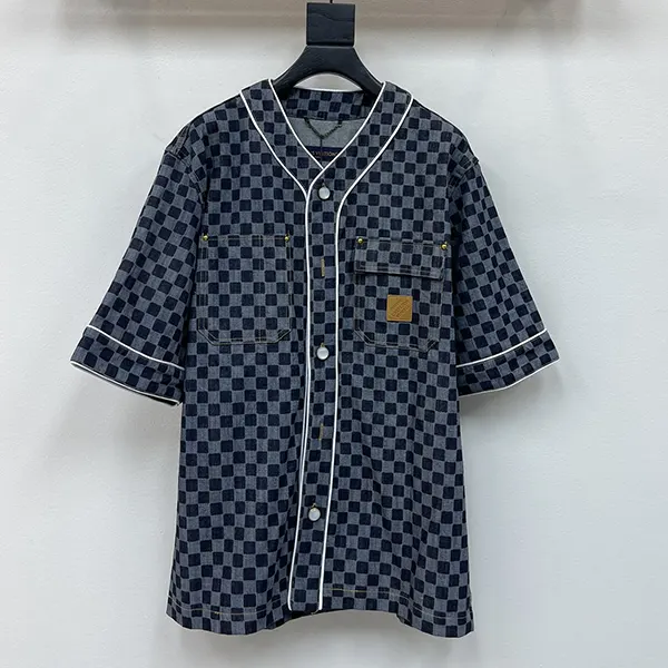 定番 ルイヴィトン ダミエ コピー デニムベースボールシャツ vuy51978
