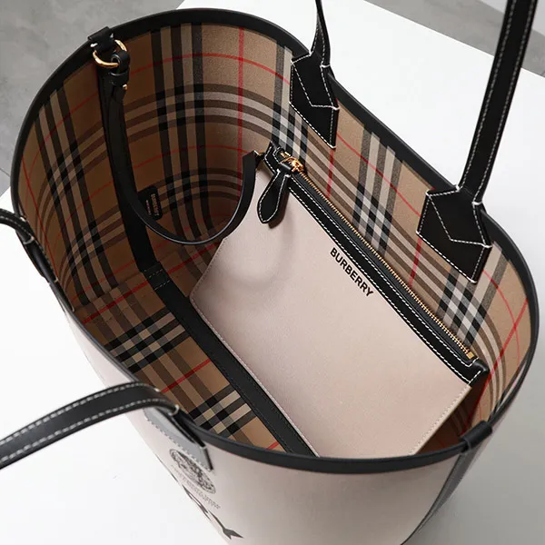 バーバリートートバッグ スーパーコピー HERITAGE TOTE ヘリテージ レディース ラベルプリント 8063120